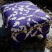 Footstool Ottoman Vintage Upcycled Furniture in Purple