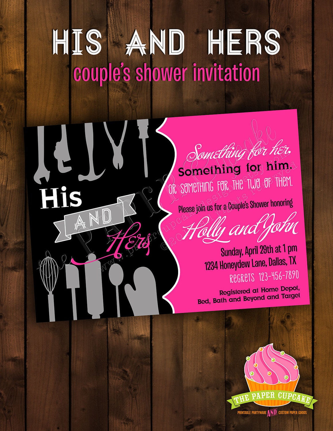 His And Hers Invitation Template - VARIOUS INVITATION CARD ...