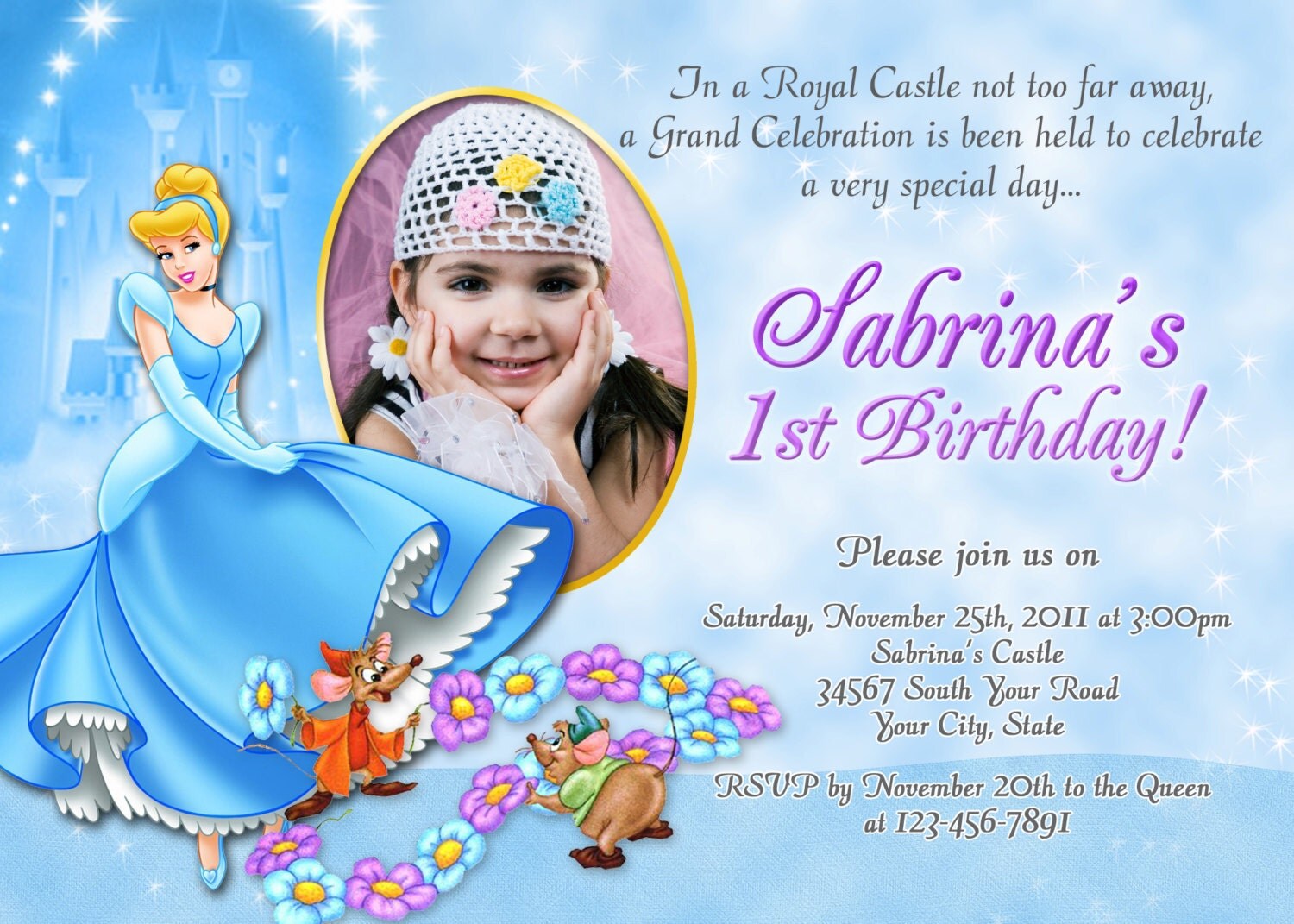 Cinderella Birthday Invitation Wording 8
