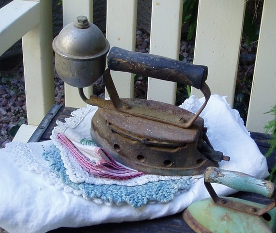 antique steam iron