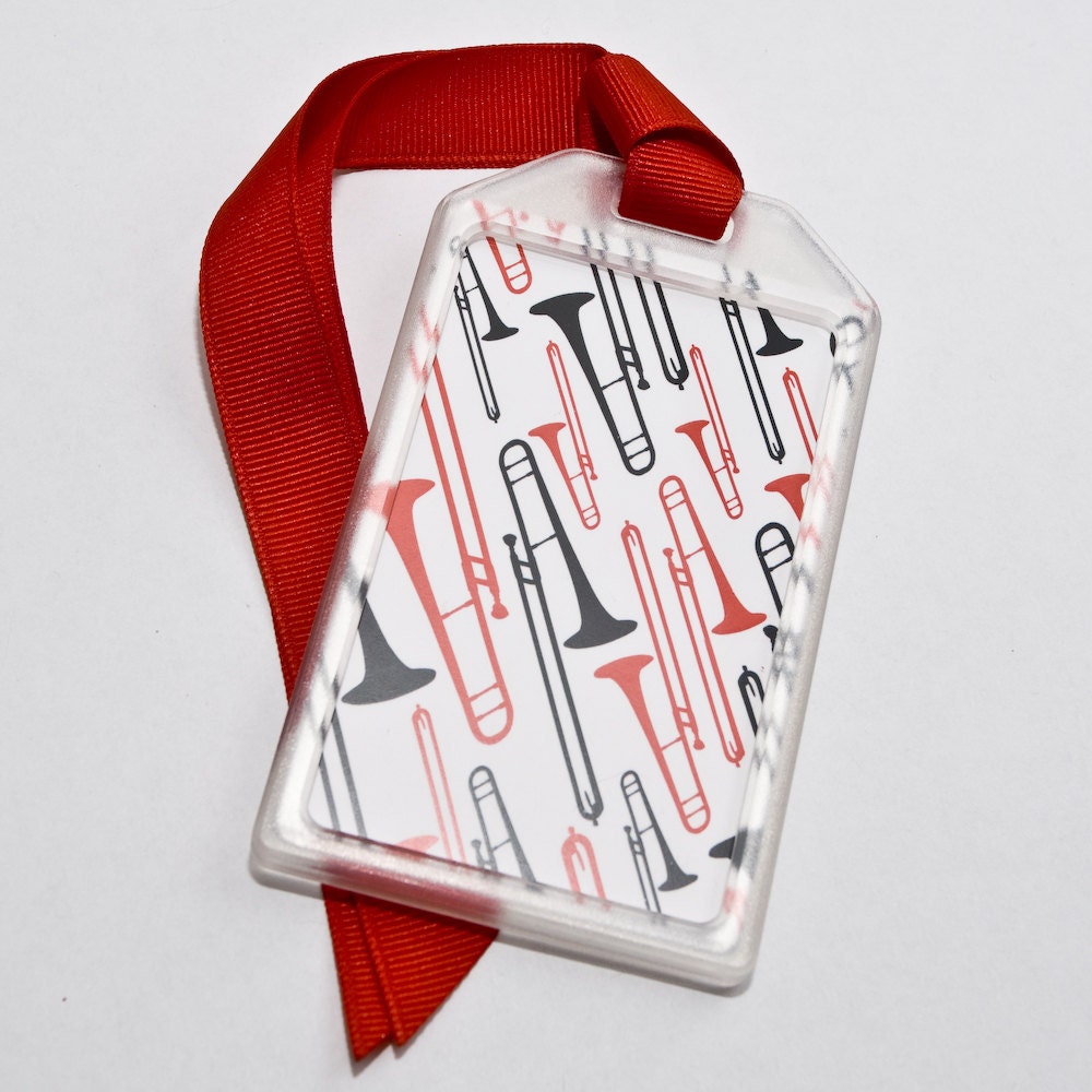 Musical Instrument Case ID Luggage Tag for by hornandcastle
