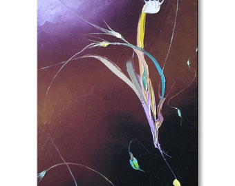 Revival - FREE SHIPPING - Original Oil Painting Palette Knife - by SOLOMOON - art ready to hang impasto painted sides