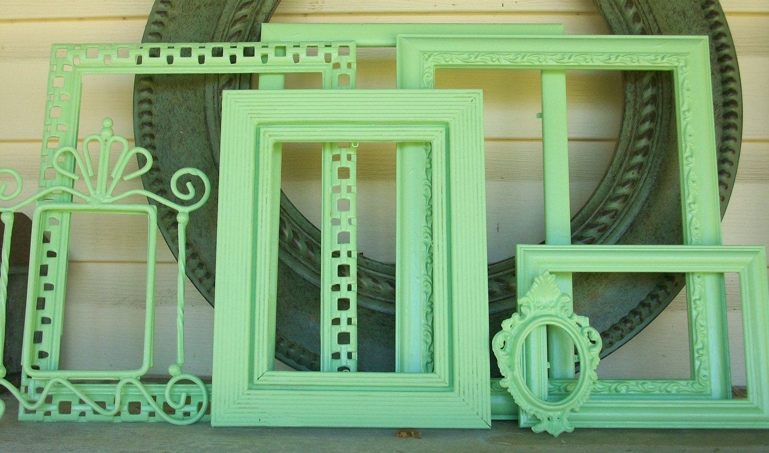 7 Pistachio Mint Green Picture Frames