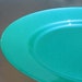 Glass Plates in Turquoise (Two Salad/Dessert Plates)