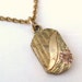 Vintage 1900s Victorian Gold Filled Childs Sweetheart Locket Pendant Necklace
