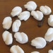 Vintage 50s White Art Glass Bead Glamour Girl Choker Necklace