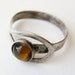 Vintage 50s Sterling Silver Mid Century Modernist Studio Jewelry Mexican Taxco Tigereye Ring
