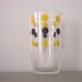 Vintage Polka Dots Glass Tumbler Hazel Atlas Yellow Black