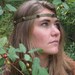 Antiqued brass headband, circlet with black ,red, blue,green or olive glass stones