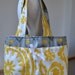 Diaper Hobo Tote Baby bag Yellow Grey