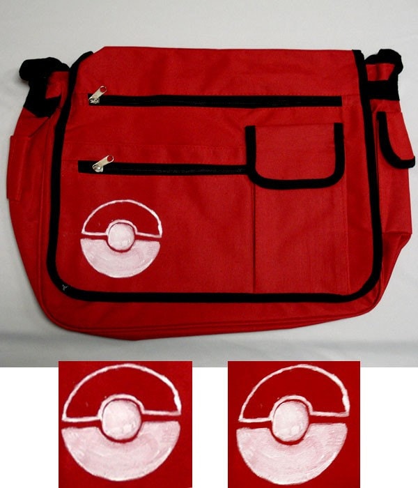 pokemon pokeball red messenger bag