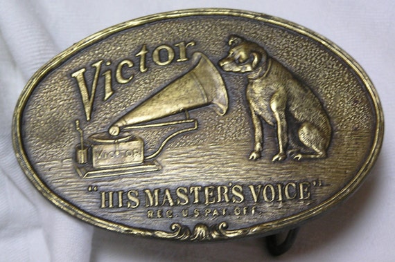 Victor HIS MASTER'S VOICE RCA belt buckle