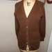 Vintage GIVENCHY Brown Sweater cardigan Boyfriend sweater Gold G logo Buttons AWESOME S