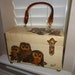 Vintage 70's OWLS Wooden Box bag Handbag Enid Collins LIKE CUTE