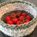 Crochet Sage Green and White Rag Basket-Eco Friendly