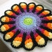 Flower Hot Pad/Trivet-Crocheted-Rainbow