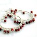 Coral and Sterling Silver Teardrop Chandelier Earrings