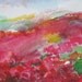 original watercolor on paper anemones landscape