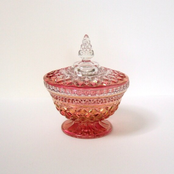 christmas decor depression glass rare wexford ruby candy dish christmas candy dish with lid