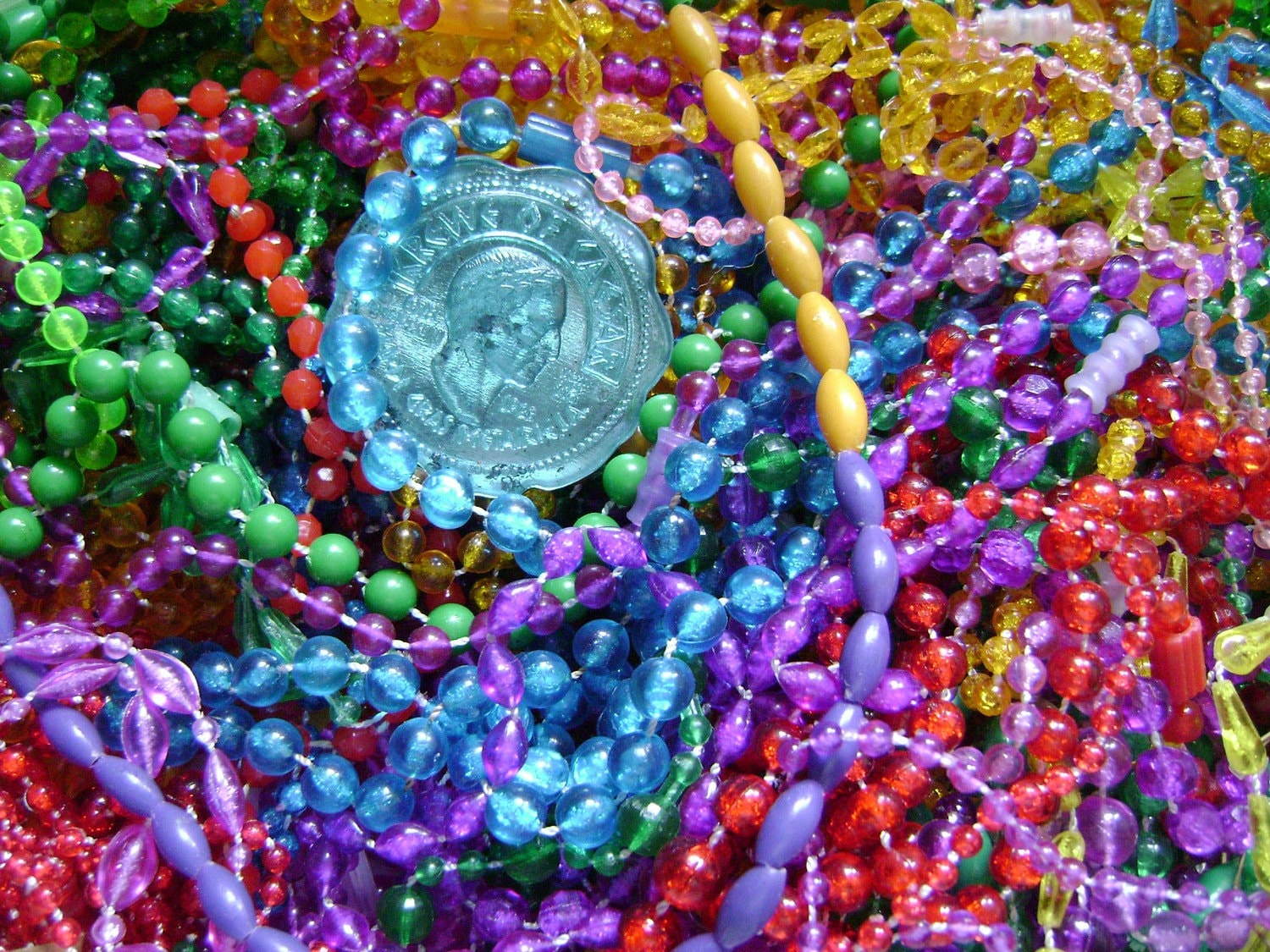 Vintage 19501975 Mardi Gras Beads LAST LOT 2 LB. Lot