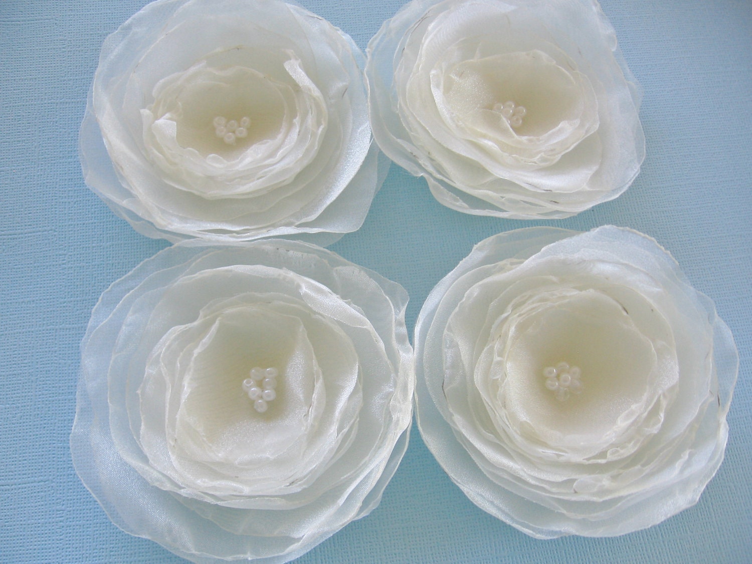 fabric flower appliques sew on embellishments in by GoldcoastChic