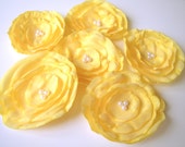 Yellow Rose Blossoms  6 Flowers Handmade