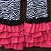 Upcycled Zebra Print Ruffle Pants size 6
