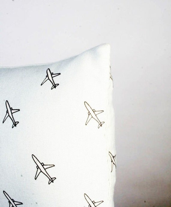 stuffed airplane pillow