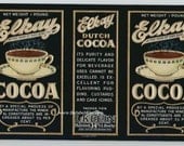 1930s Hot Steaming Cups Cocoa Old Time Original Can Label