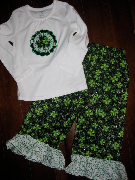 Shamrock Ruffle Pants Set 6M to 4T