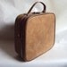 Tan brown 1960s 70s vanity case / hand luggage