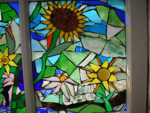 Stained Glass Mosaic Vintage Window