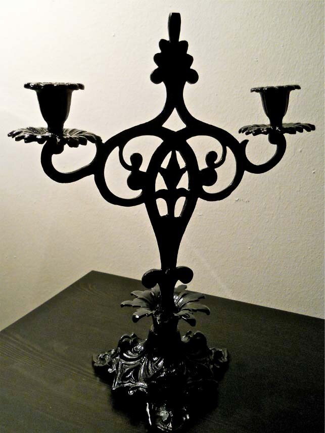 Upcycled Vintage Black Candelabra by StrictlyVintage on Etsy