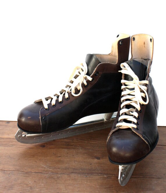 Vintage Men's LEATHER Ice Hockey Skates Size 12