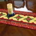 Christmas Stars Table Runner Red, Green and Yellow