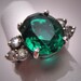 Antique Emerald French Paste Ring Vintage Art Deco Era
