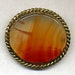Antique Victorian Agate Brooch Pin Vintage Scottish