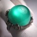 Antique Art Deco Emerald Ring Sterling Silver Vintage