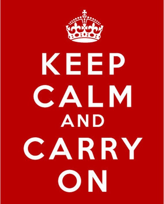 Items similar to Keep Calm and Carry On Quote 8x10 Print on Etsy