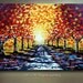 ORIGINAL Abstract Art Landscape Flower Tree painting great color FRee ShiPPiNG 36x24 Modern Contemporary acrylic Painting by OTO