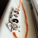 Citrus - Autumn Headband, Orange Elastic, Brown Buttons, Fall Accessory