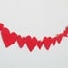 Wedding decoration valentines day red felt heart garland christmas decoration