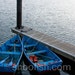 Blue Rowboats Ocean Harbor Landscape Photography, Digital Print 8.5" x 11"