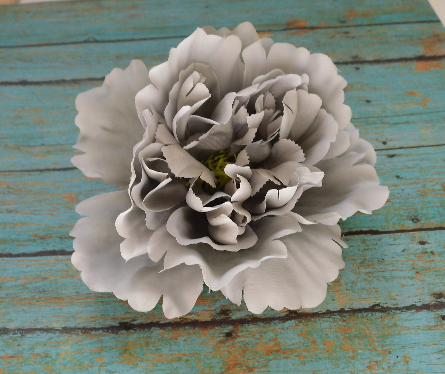 Silk Flowers One Large Medium Gray Peony 5 by BlissfulSilks