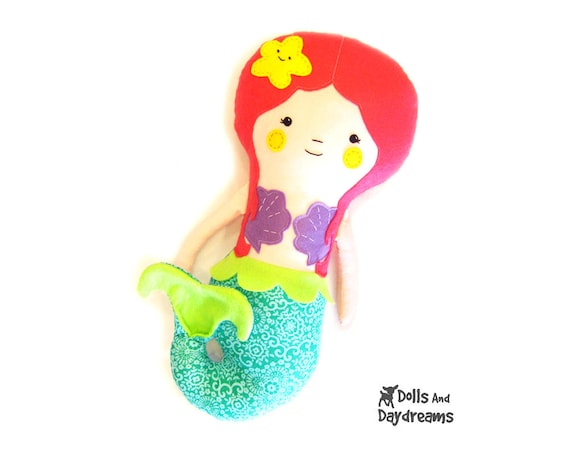 Mermaid Doll PDF Sewing Pattern Softie Instant Download