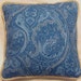 Private sale for Elieen Country French Pillow Blue Paisley Toile Provence Ivory Cottage Provencal France