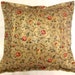 Cottage Style Country French Romantic Trellis Roses Green Gold Pillow Paris Parisian Toile