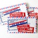 LAST ONE - Paper Pack: Air Mail, 7 Pieces (Airmail Envelopes & Dennison Postage Labels)