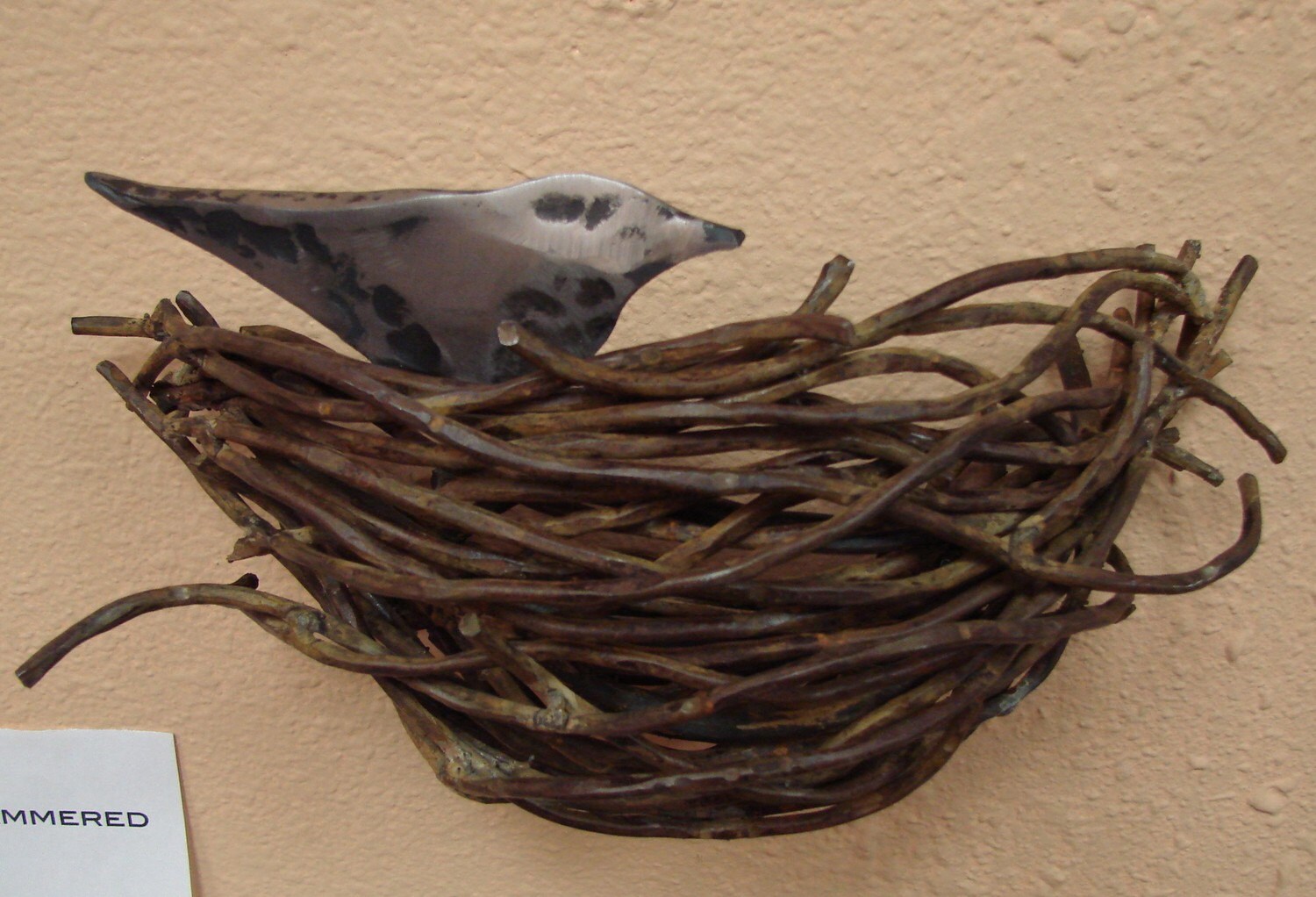 Recycled Metal Bird's Nest by on Etsy