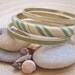 CLEARANCE - Greens bangle set - Polymer clay covered bangle set